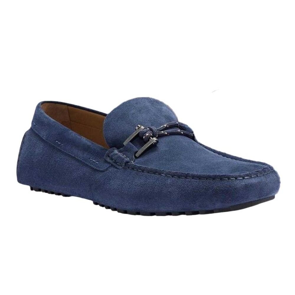 Boss Mens Driver Suede Flat Moccasins / Blue